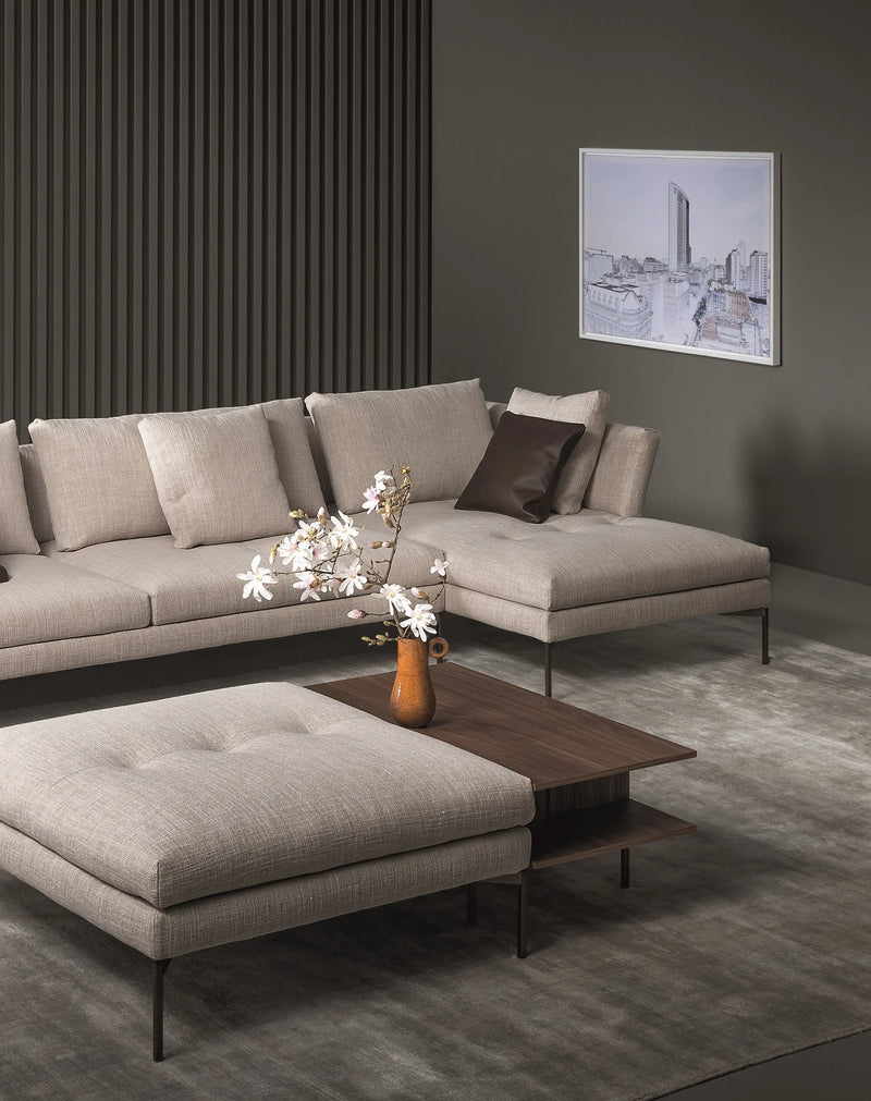 4 Seater Sofa with Metal Legs & Chaise
