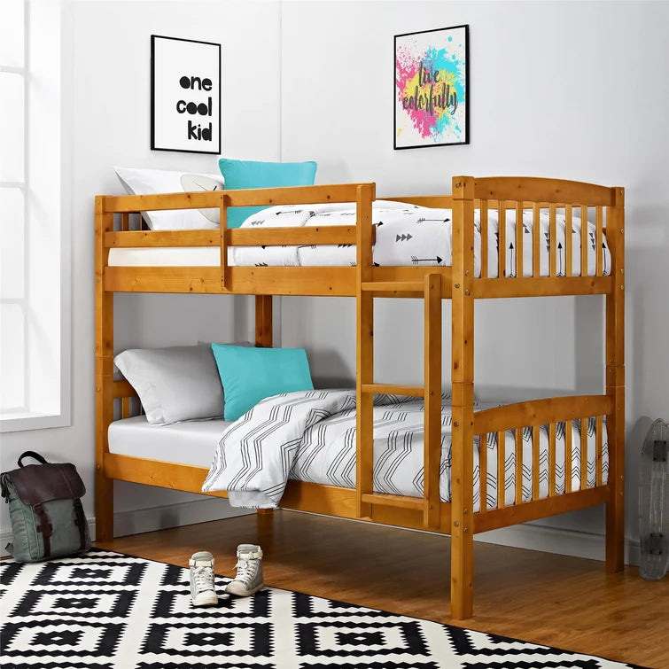 Wooden Kids Bunk Bed with No Storage