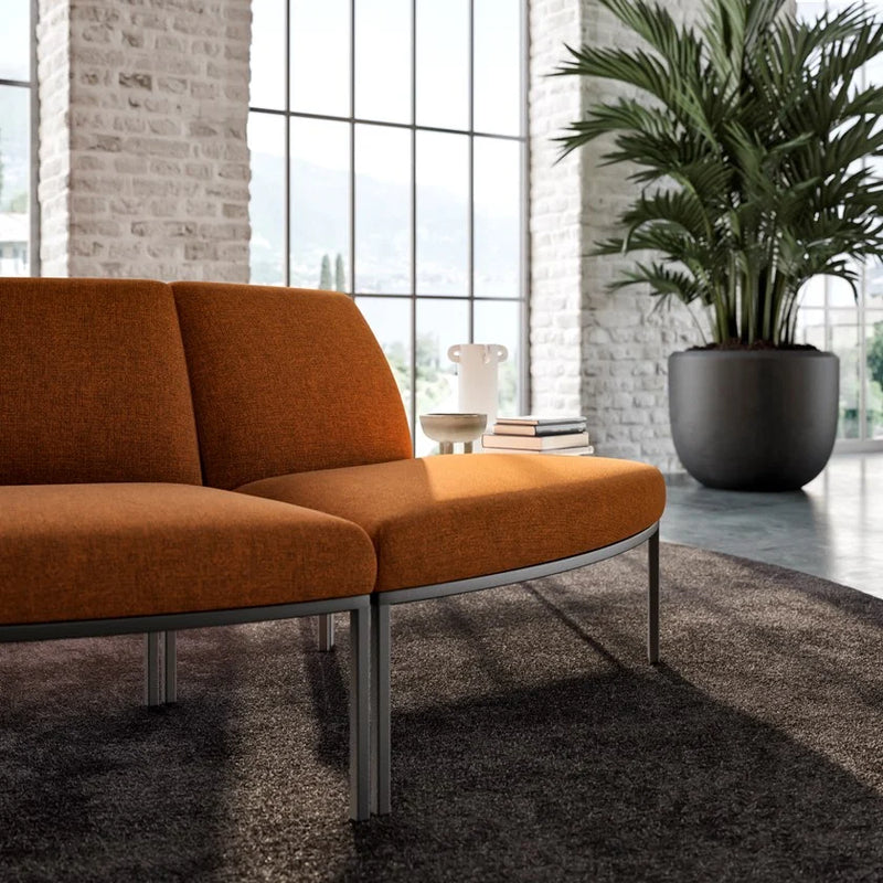 19 Seater Fabric Sofa with Metal Legs Full Customization