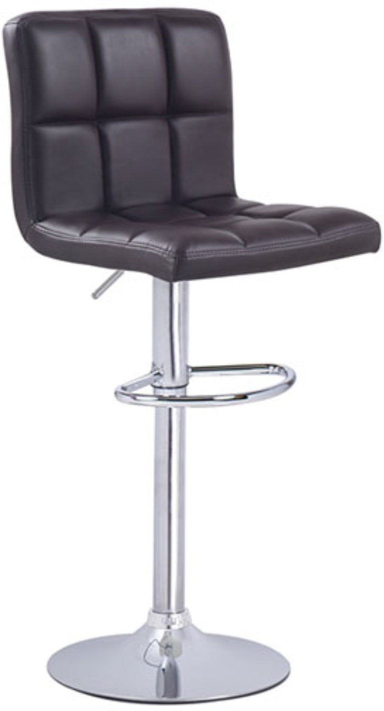 Bar Stool Chair With Metal Chrome Base Leatherette