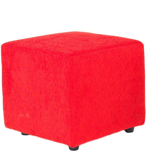 Solid Wooden Frame Fabric Pouffe
