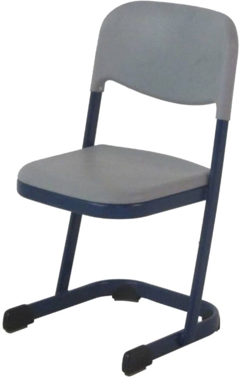 Modern Study Chair in Metal Frame Legs Base - Blue