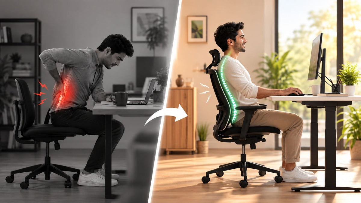 Get Relief from Back Pain and Boost Productivity with Ergonomic Office Desks.