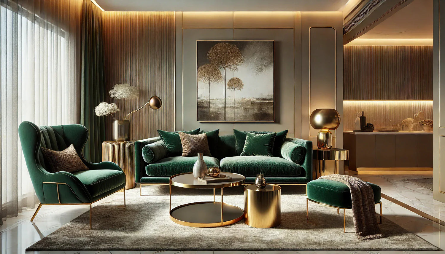 Modern Furniture in Velvet - Interior Design