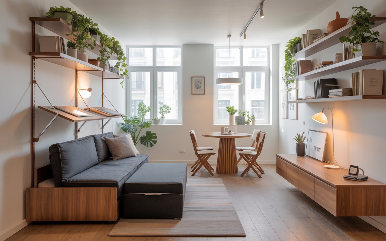 Small Apartment Interior Ideas with Functional Furniture