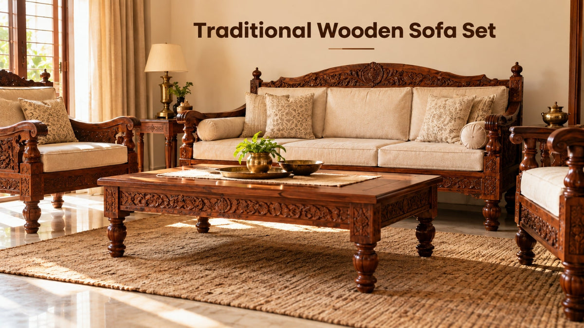 Traditional Wooden Sofa Set Designs in Indian Style That Never Go Out of Style