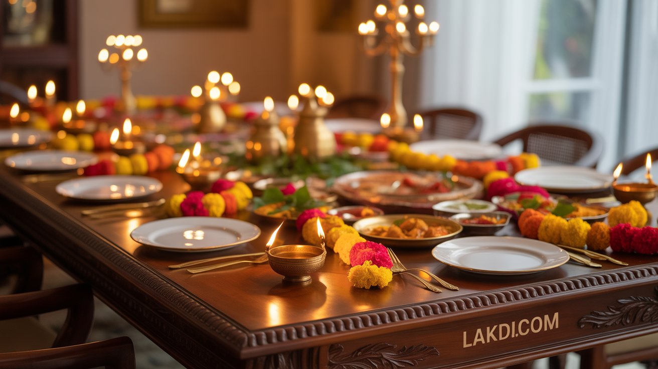 Festive Dining Furniture Ideas for Diwali Feasts | Lakdi.com