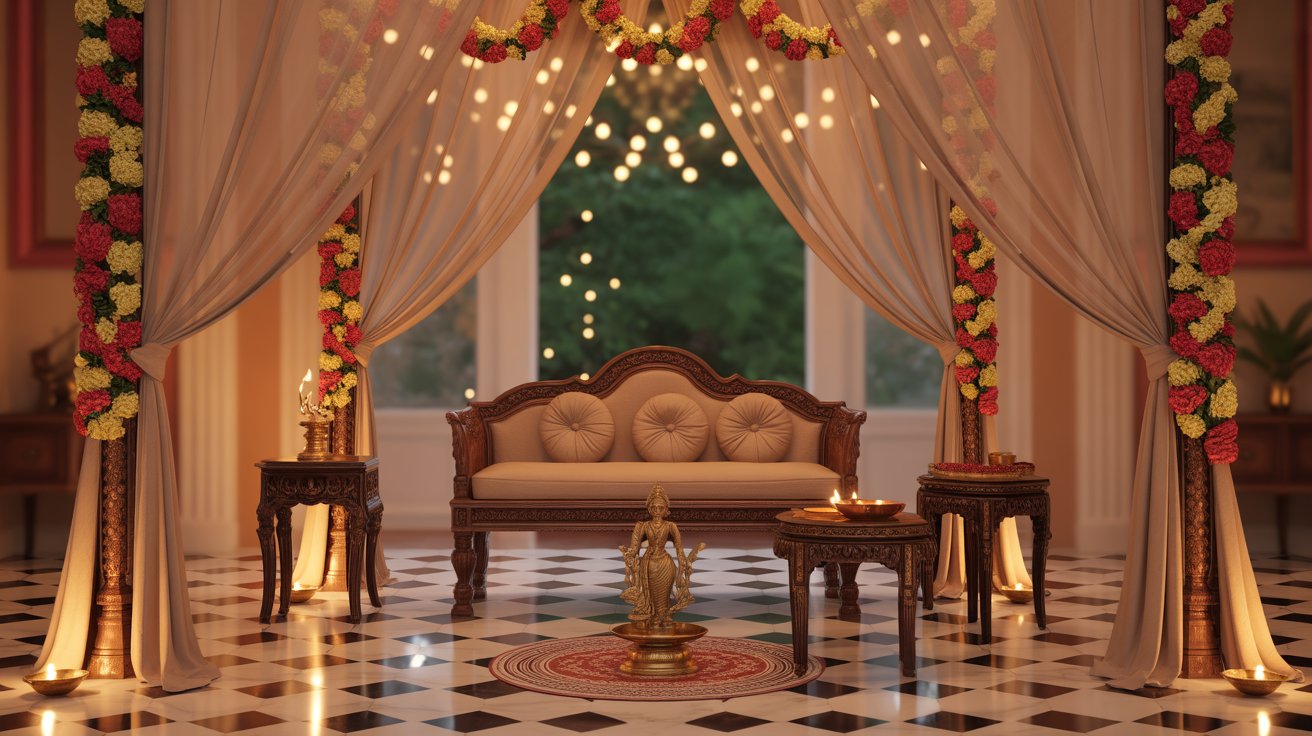 Sacred Corners: Diwali Puja Mandap Furniture Ideas