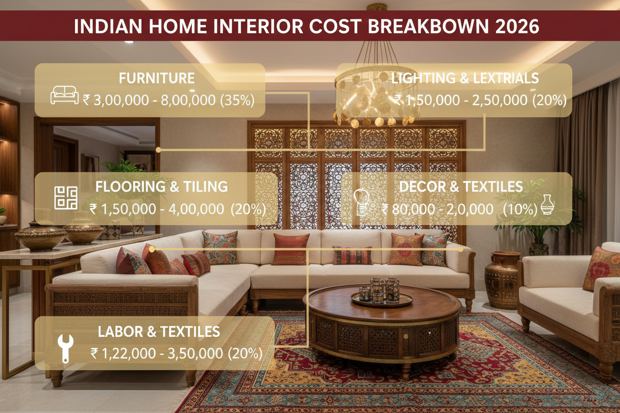 Complete Home Interior Cost Breakdown in India (2026): A Buyer’s Guide