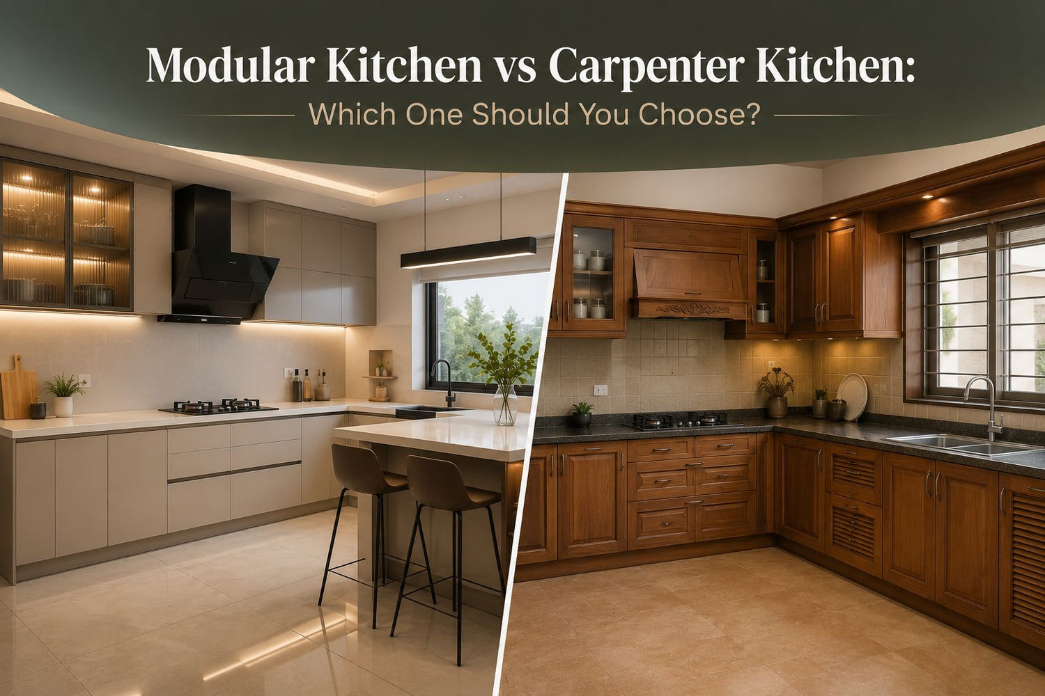 Modular Kitchen vs Carpenter Kitchen: Which One Should You Choose?