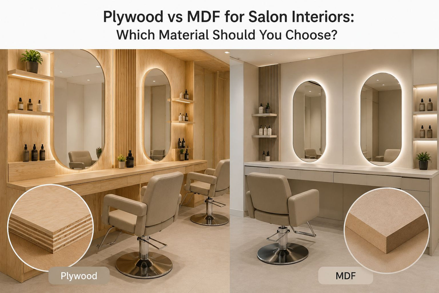 Plywood vs MDF for Salon Interiors: Which Material Should You Choose?