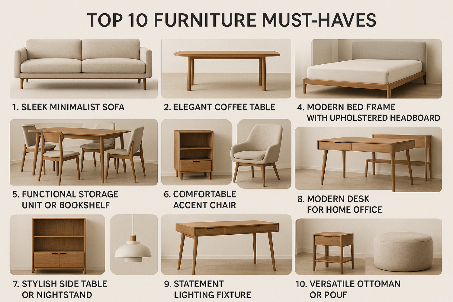 Top 10 Furniture Must-Haves for Every Modern Space