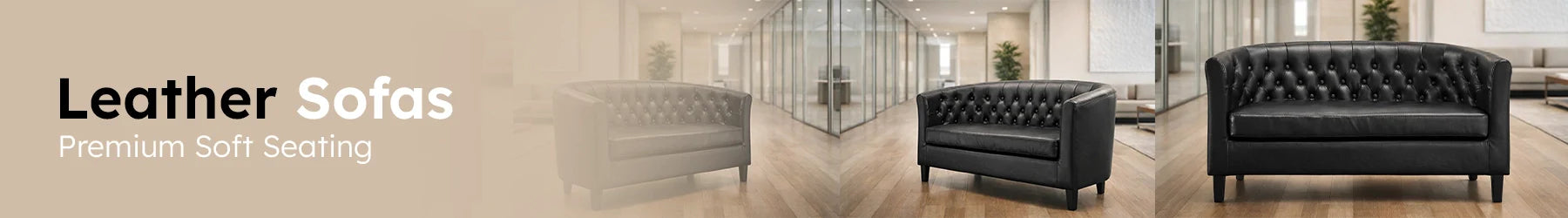 Office Leatherette Sofa