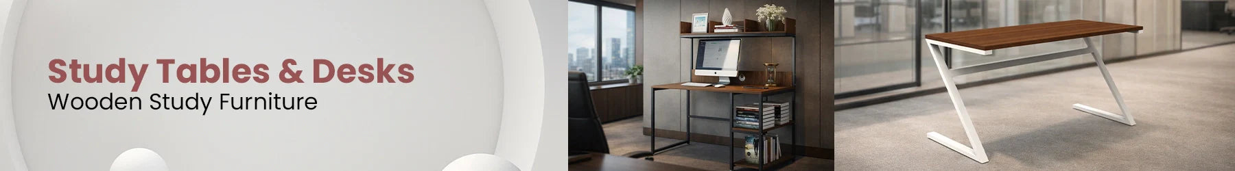 Study Tables & Desks – Wooden Study Furniture