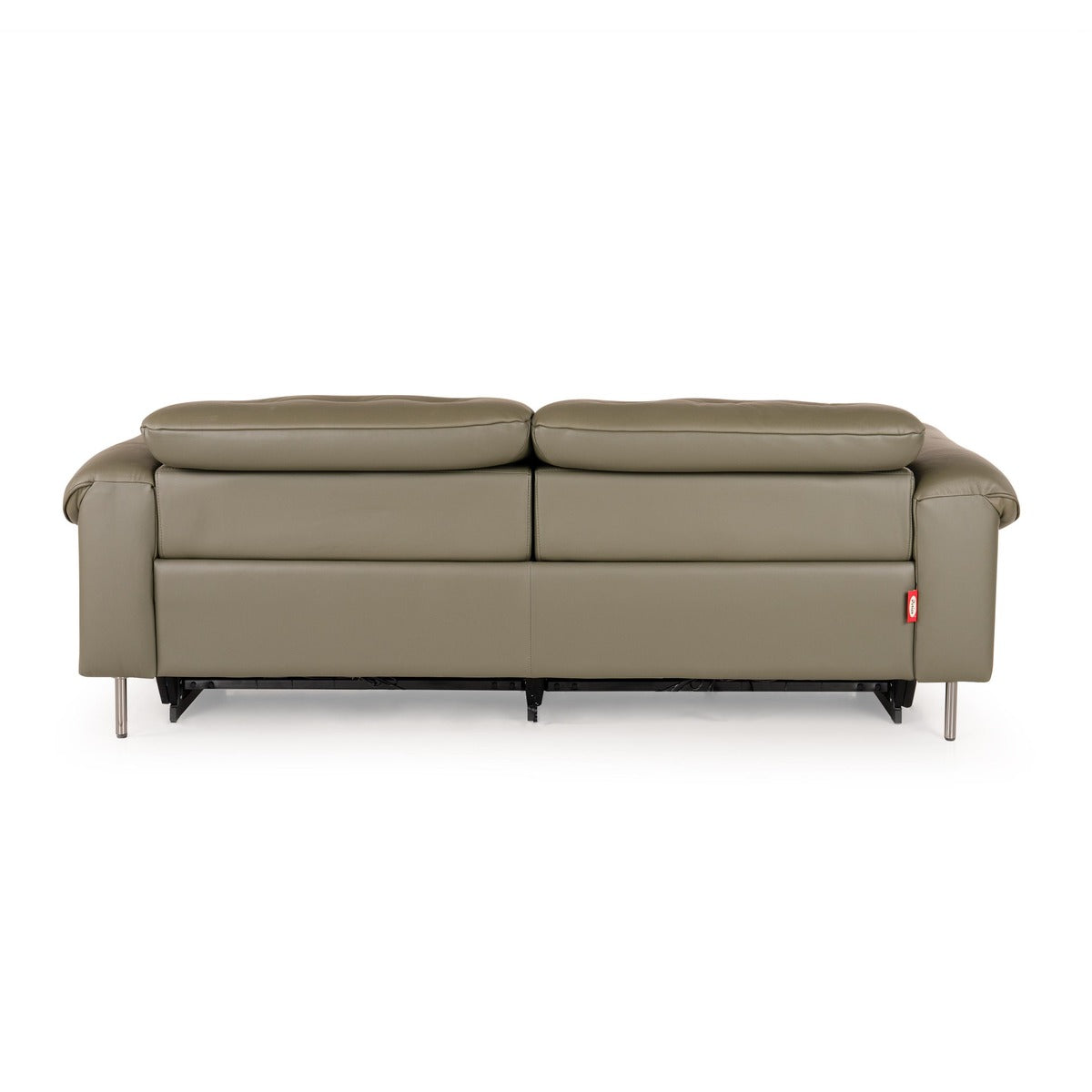Leather Wooden Sofa Modern Minimal Design Premium Leather Upholstery High Density Foam Cushion Solid Wood Frame Handcrafted Durable Comfort
