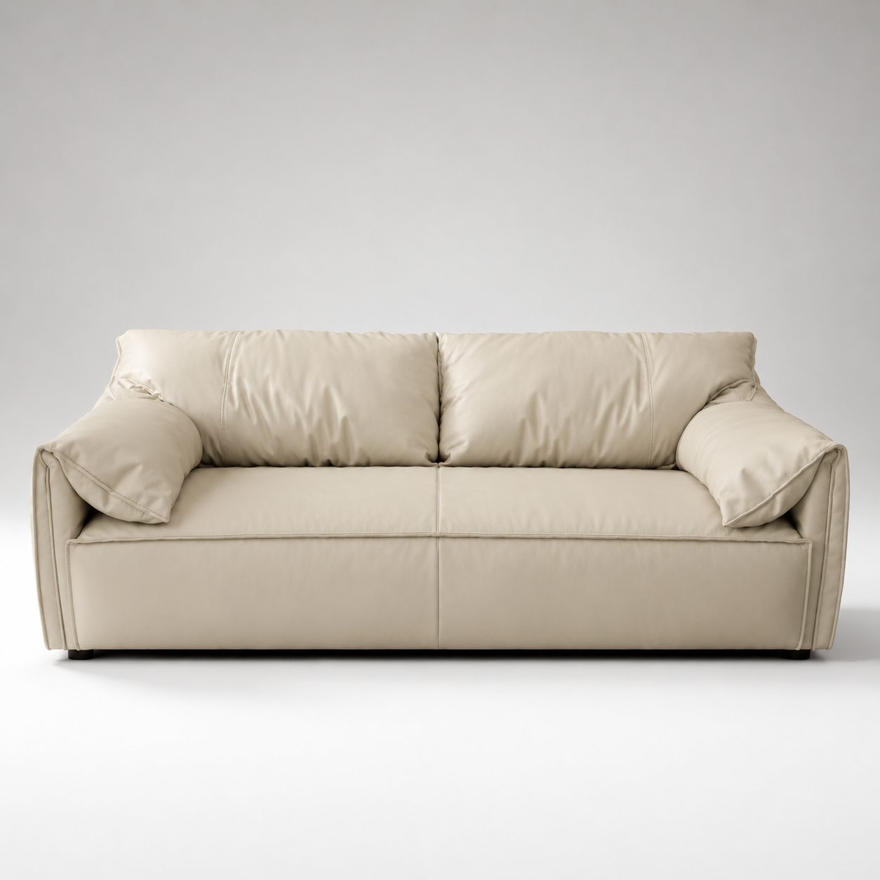 Modern Luxury 1 to 3-Seater Sofa | Premium Upholstered Fabric Sofa with Cushioned Armrests & Deep Seating | Contemporary Living Room Couch | Cream Beige