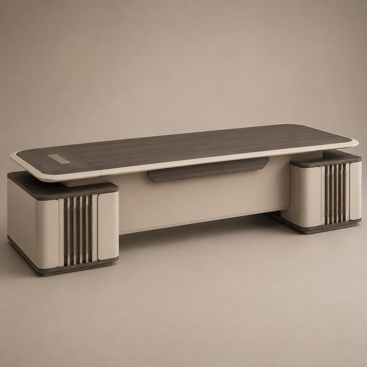 Executive Office Desk with Side Storage Unit, Premium Office Table with Contemporary Design And Elegant Workspace