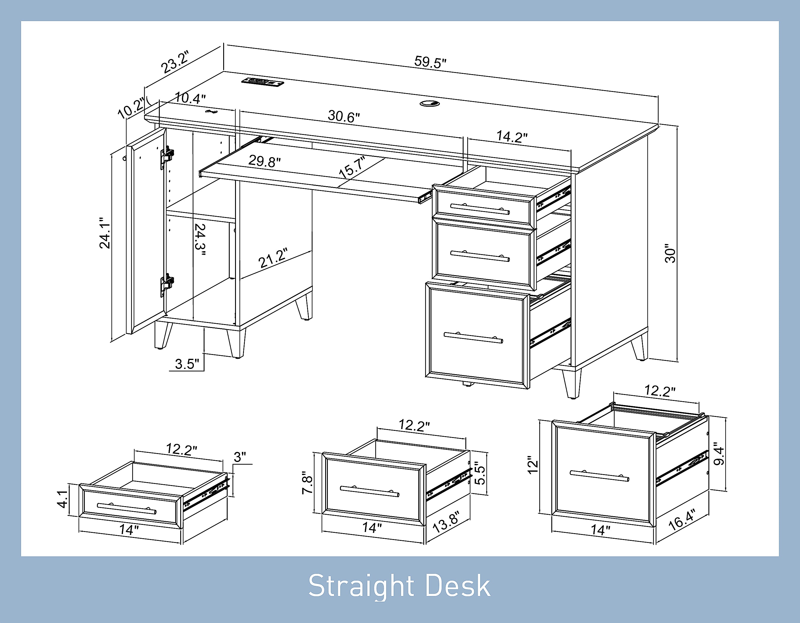 computer table office table study desk wooden table