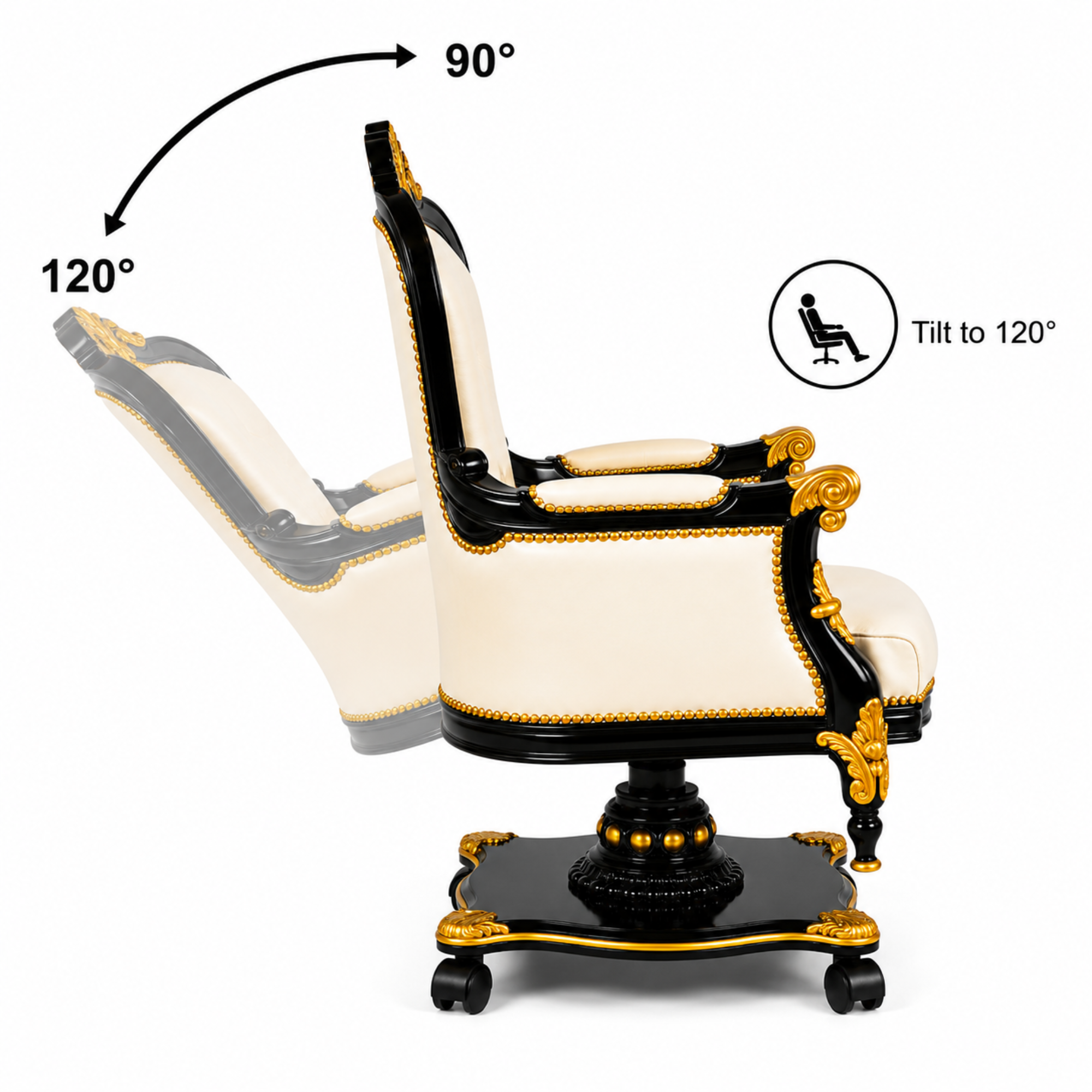 Beige Director Chair Recline View