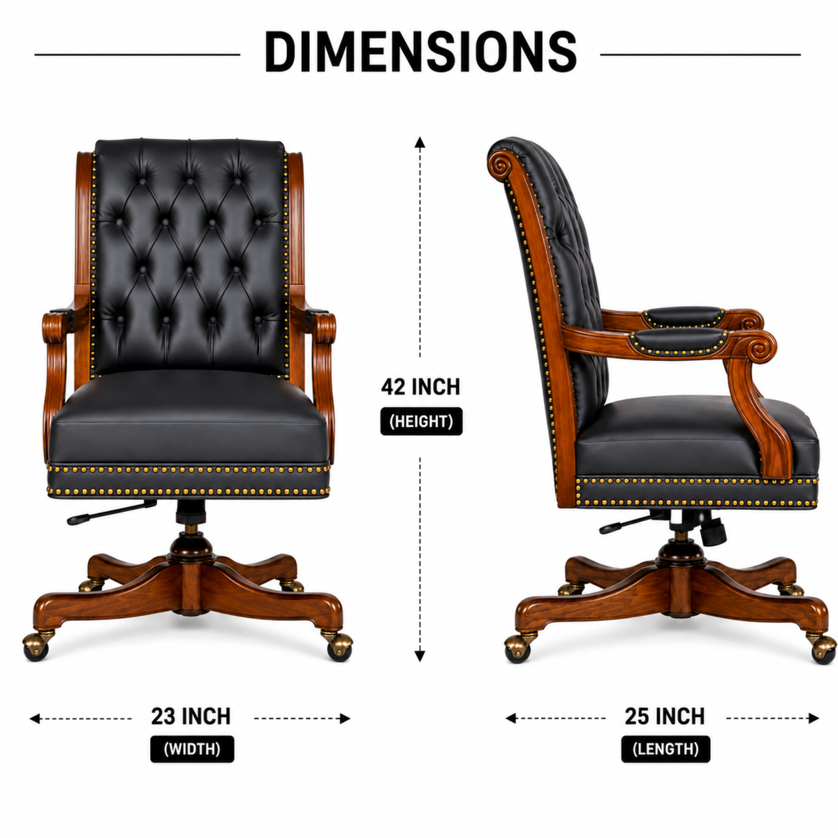 Director Chair Dimensions View