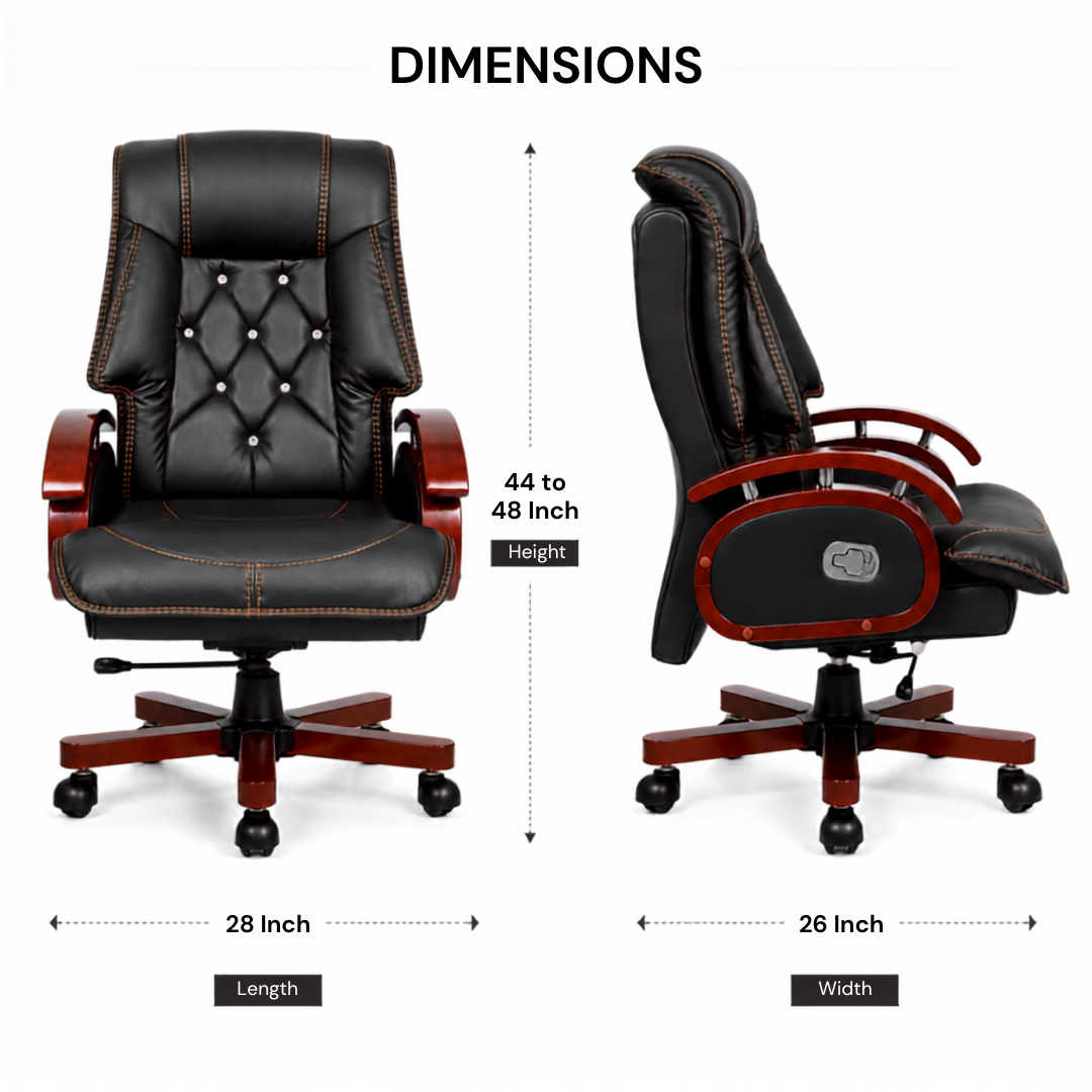 Black Executive Chair Dimensions