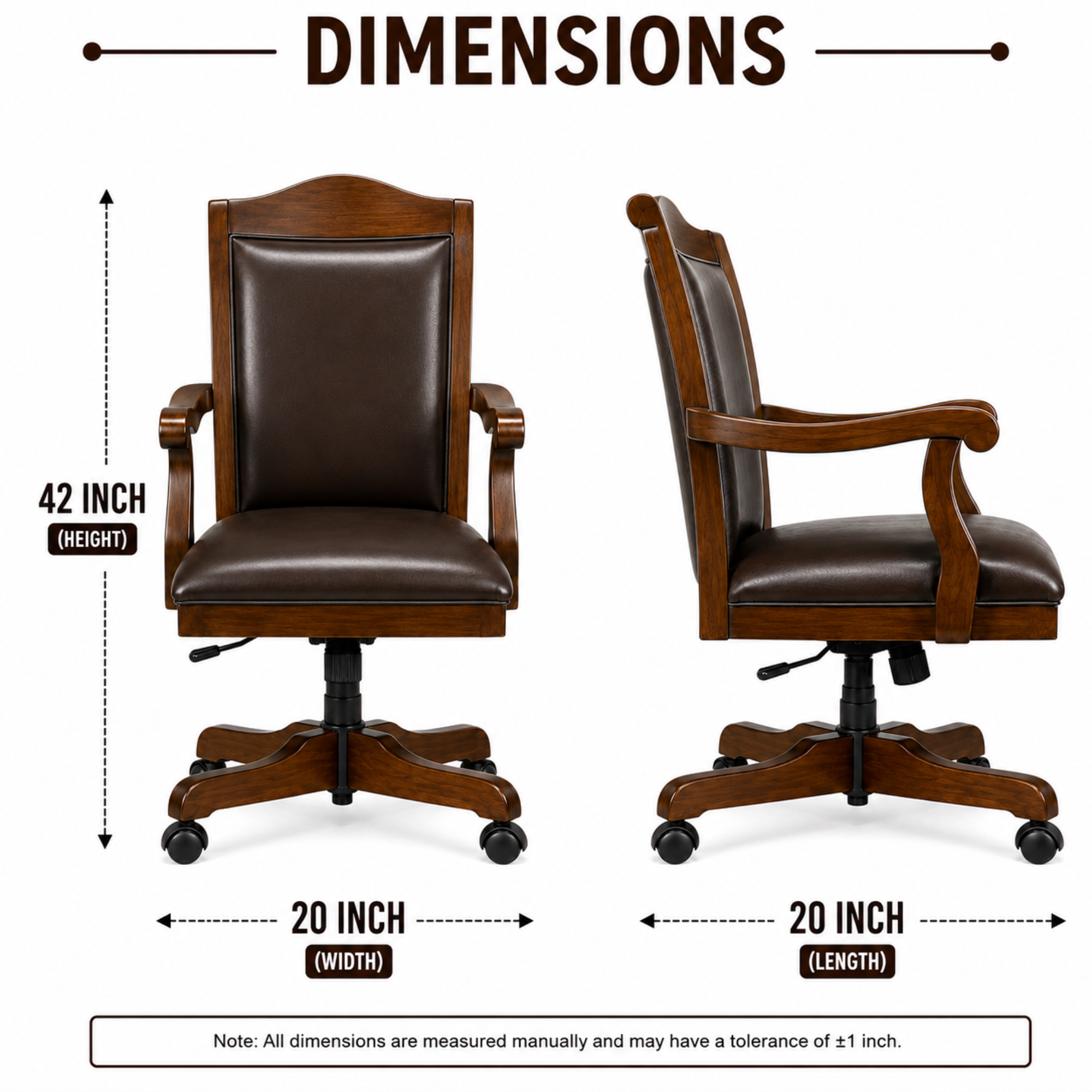 Director Chair for Royal office Furniture Luxury Premium Leatherette with Hand-carving Wooden