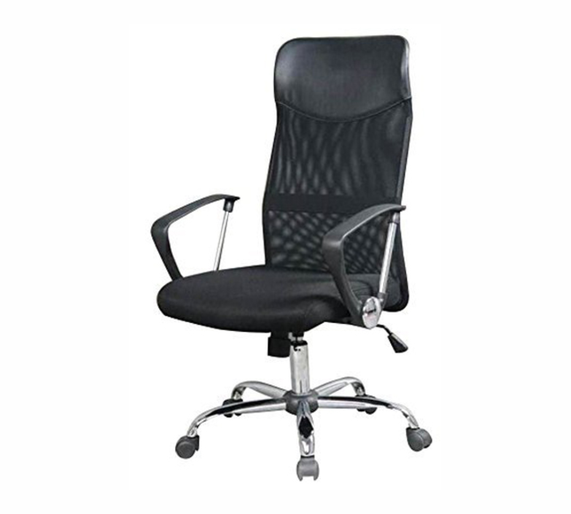 High Back Executive Chair with Wheels & Chrome Base