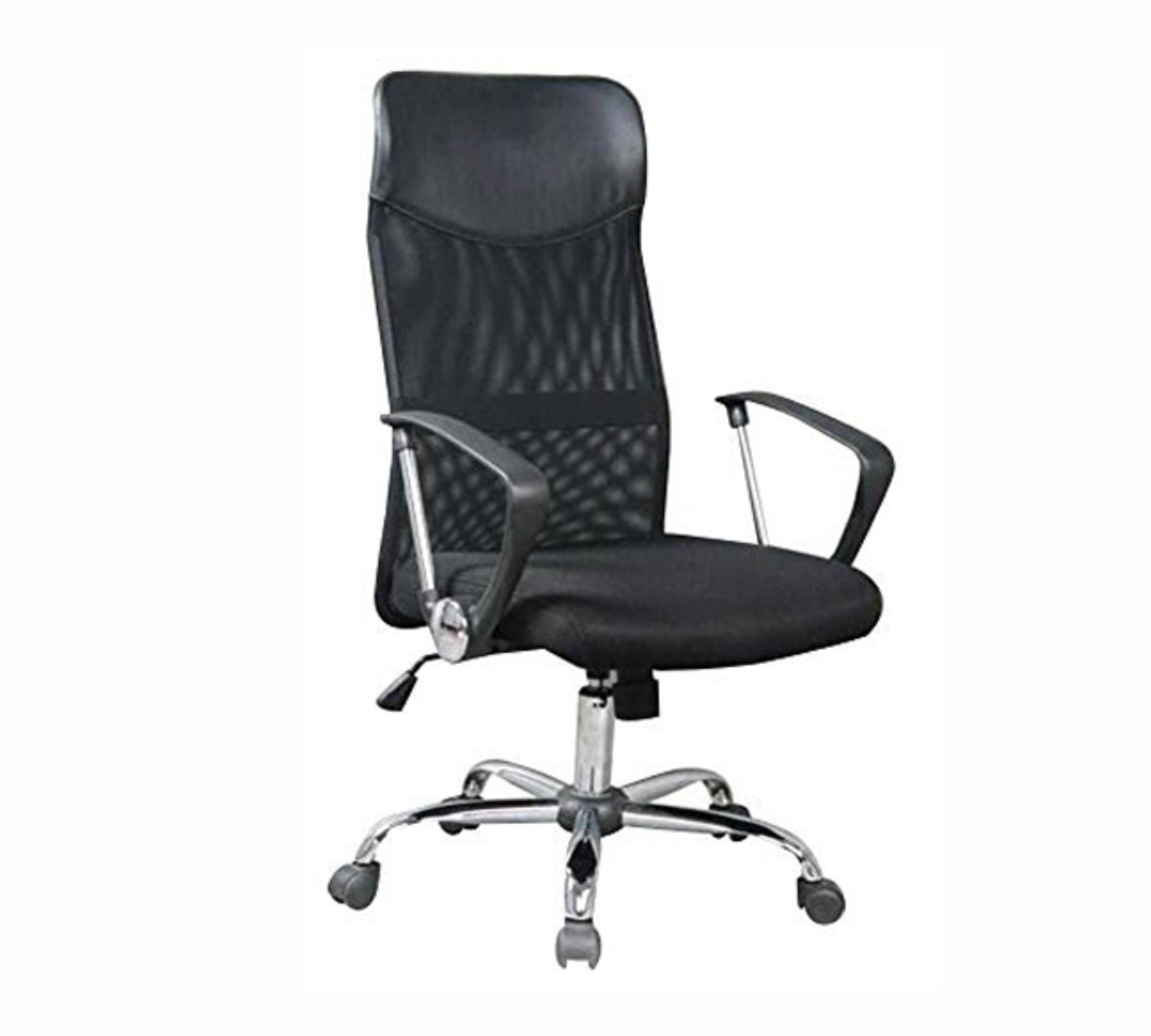 High Back Executive Chair with Wheels & Chrome Base