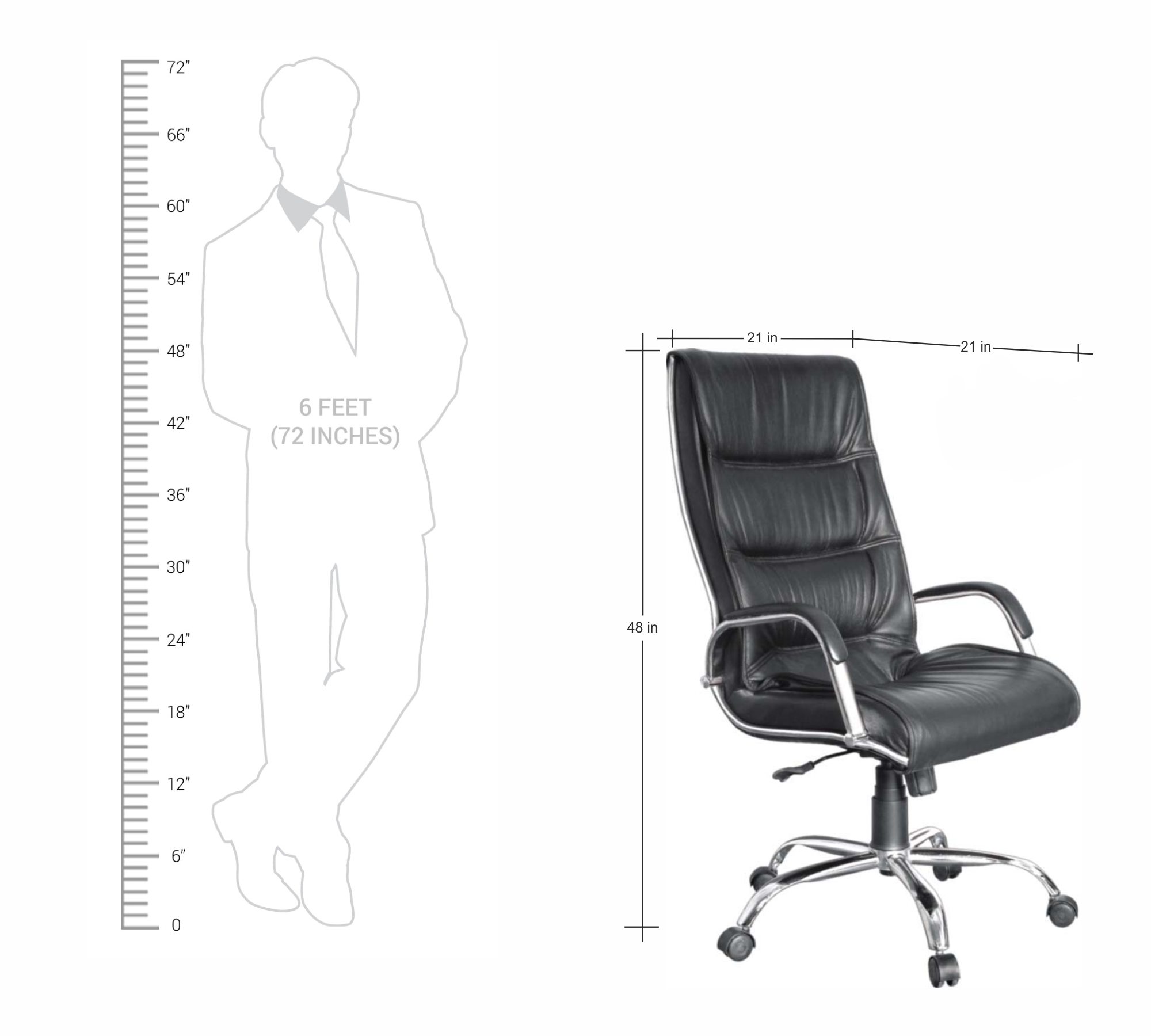 Comfortable Director Office Chair with Height Adjustable Aluminum Base