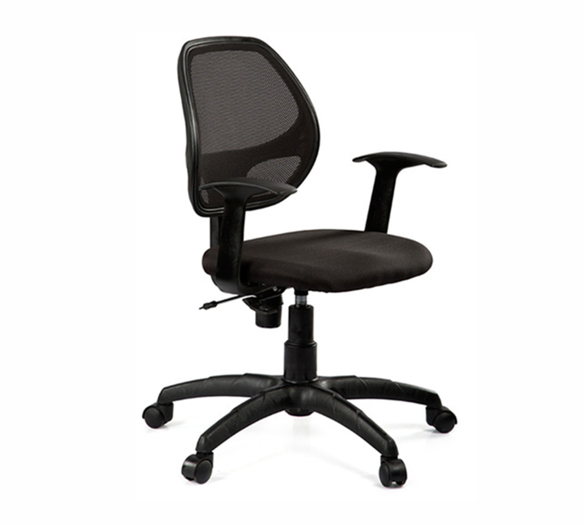 Ergonomic executive mesh chair with breathable Mid back, cushioned seat, armrests & smooth swivel base. Ideal for office and home comfort.