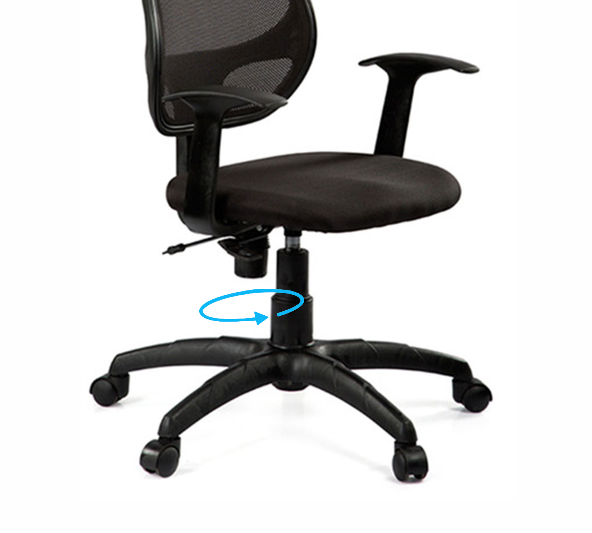 Ergonomic executive mesh chair with breathable Mid back, cushioned seat, armrests & smooth swivel base. Ideal for office and home comfort.