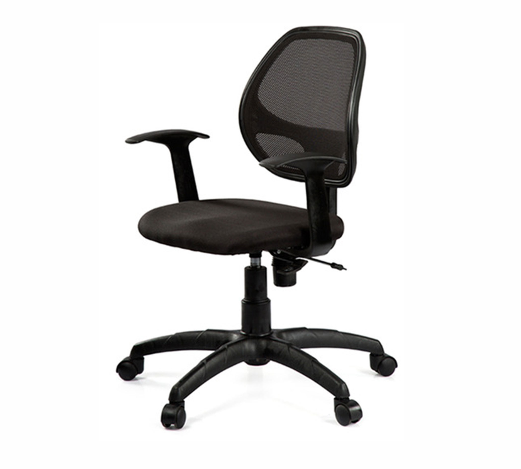 Ergonomic executive mesh chair with breathable Mid back, cushioned seat, armrests & smooth swivel base. Ideal for office and home comfort.