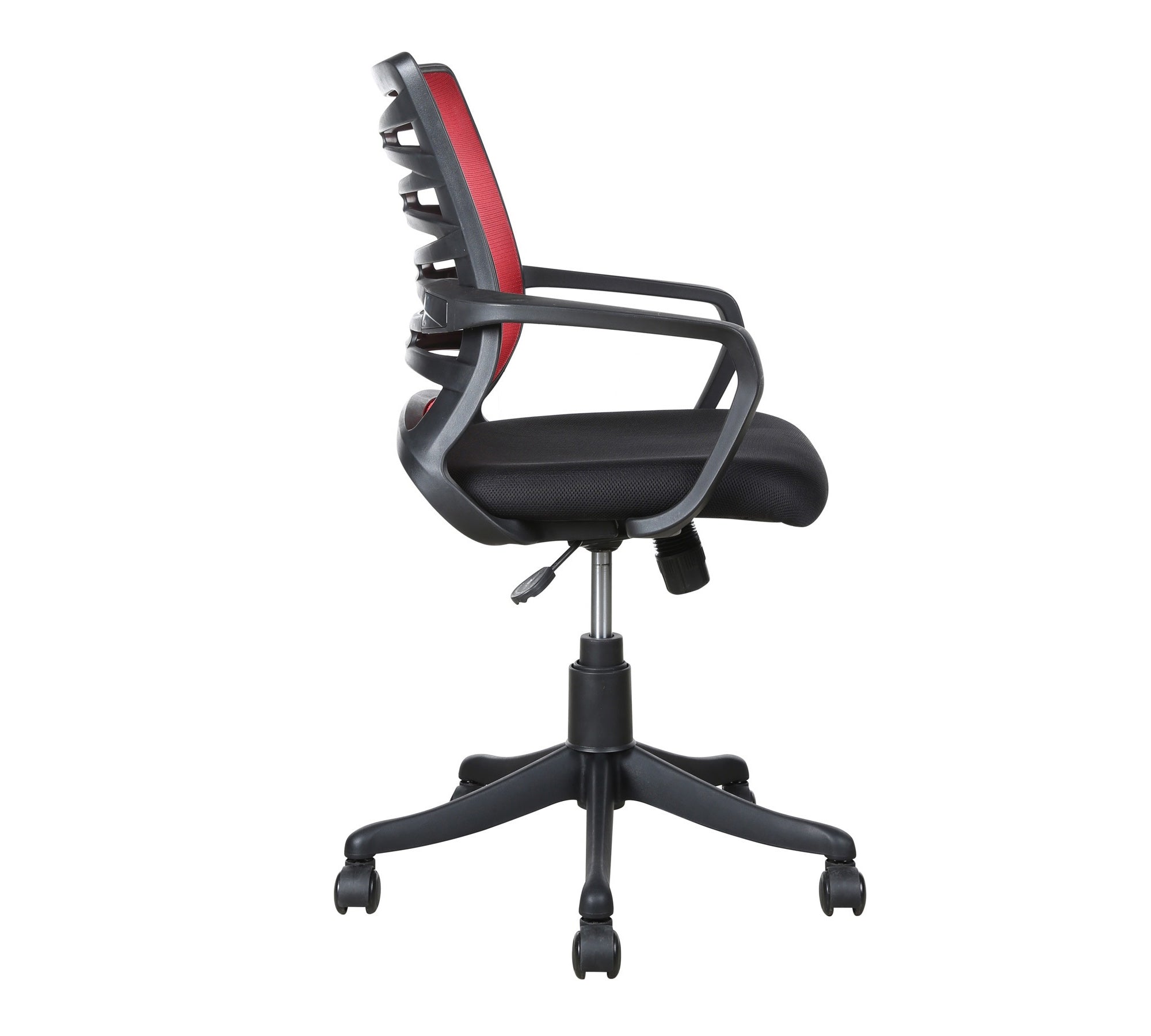 Executive Mid Back Office Chair with Breathable Mesh Back, Cushioned Fabric Seat, Adjustable Height, Swivel Base & Armrests – Ergonomic Workstation Chair