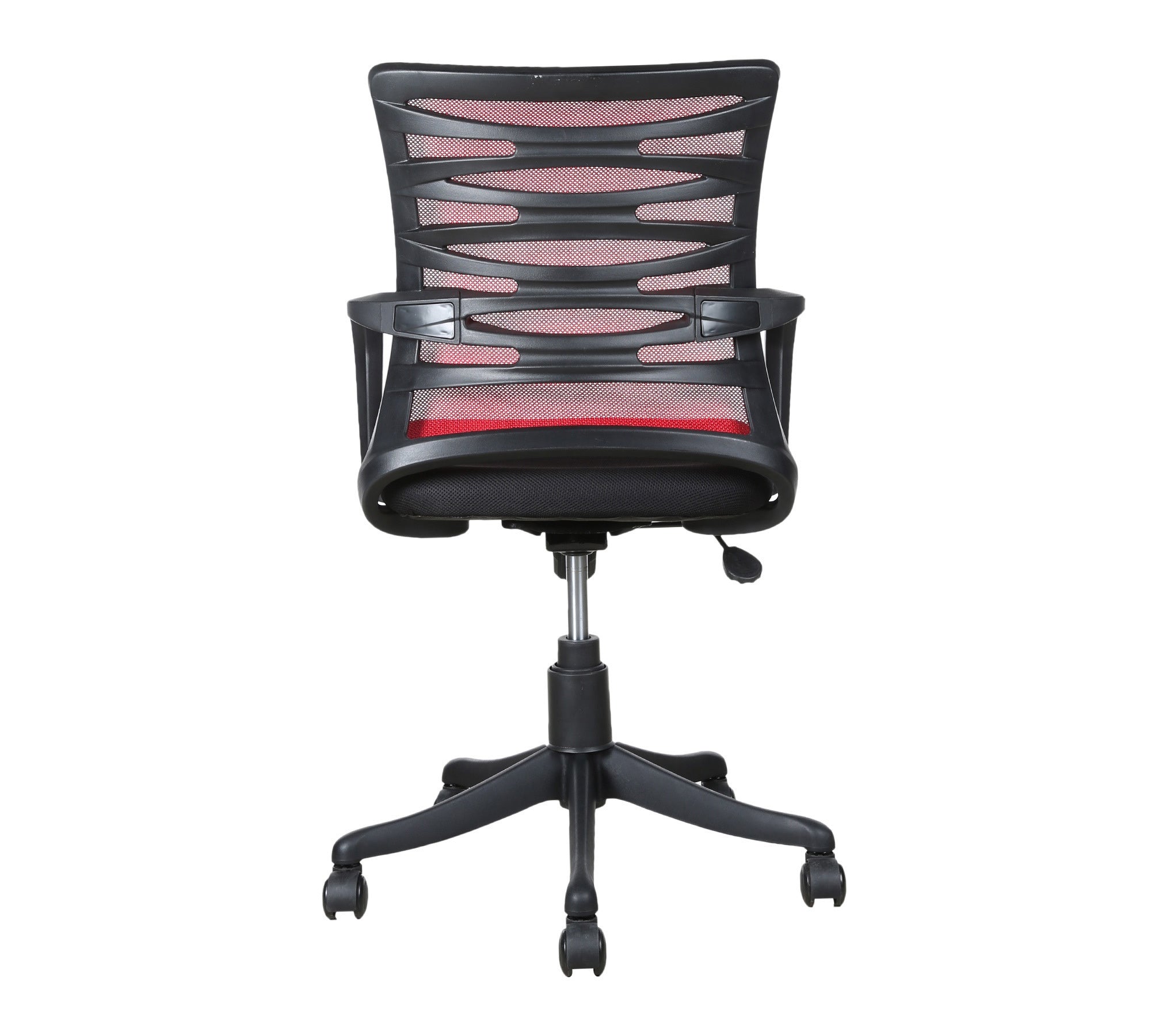 Executive Mid Back Office Chair with Breathable Mesh Back, Cushioned Fabric Seat, Adjustable Height, Swivel Base & Armrests – Ergonomic Workstation Chair