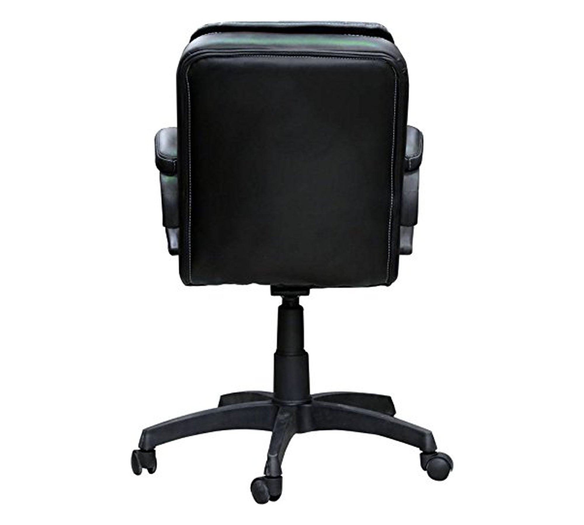 Luxury Executive Mid Back Office Chair with Extra Thick Cushioning, Leatherette Finish, Padded Armrests, Adjustable Swivel Chair for Office Cabin & Home Office
