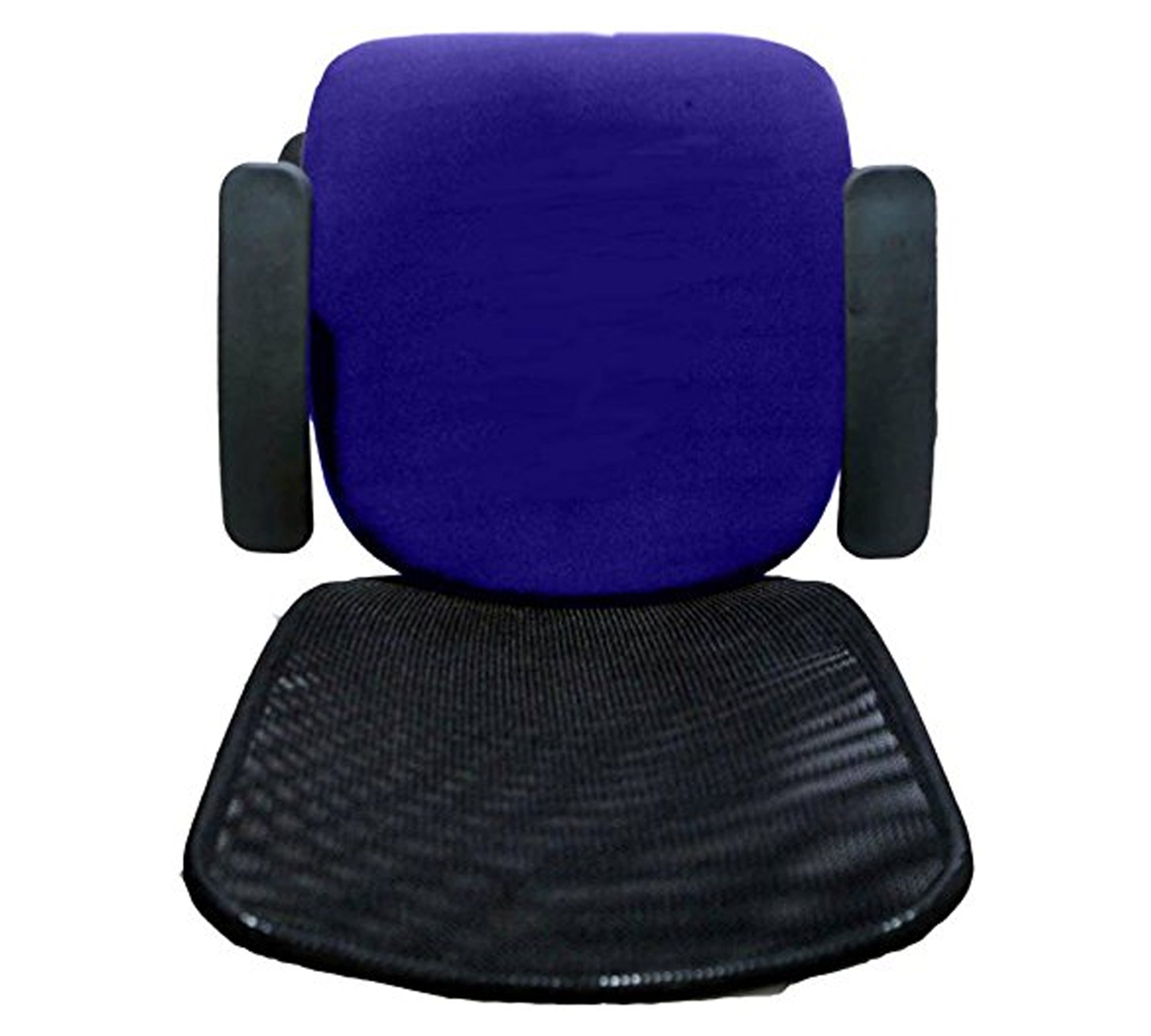 Executive Mid Back Office Chair with Breathable Mesh Back, Fabric Cushioned Seat, Fixed Armrests, Adjustable Swivel Base with Wheels for Office and Home Use