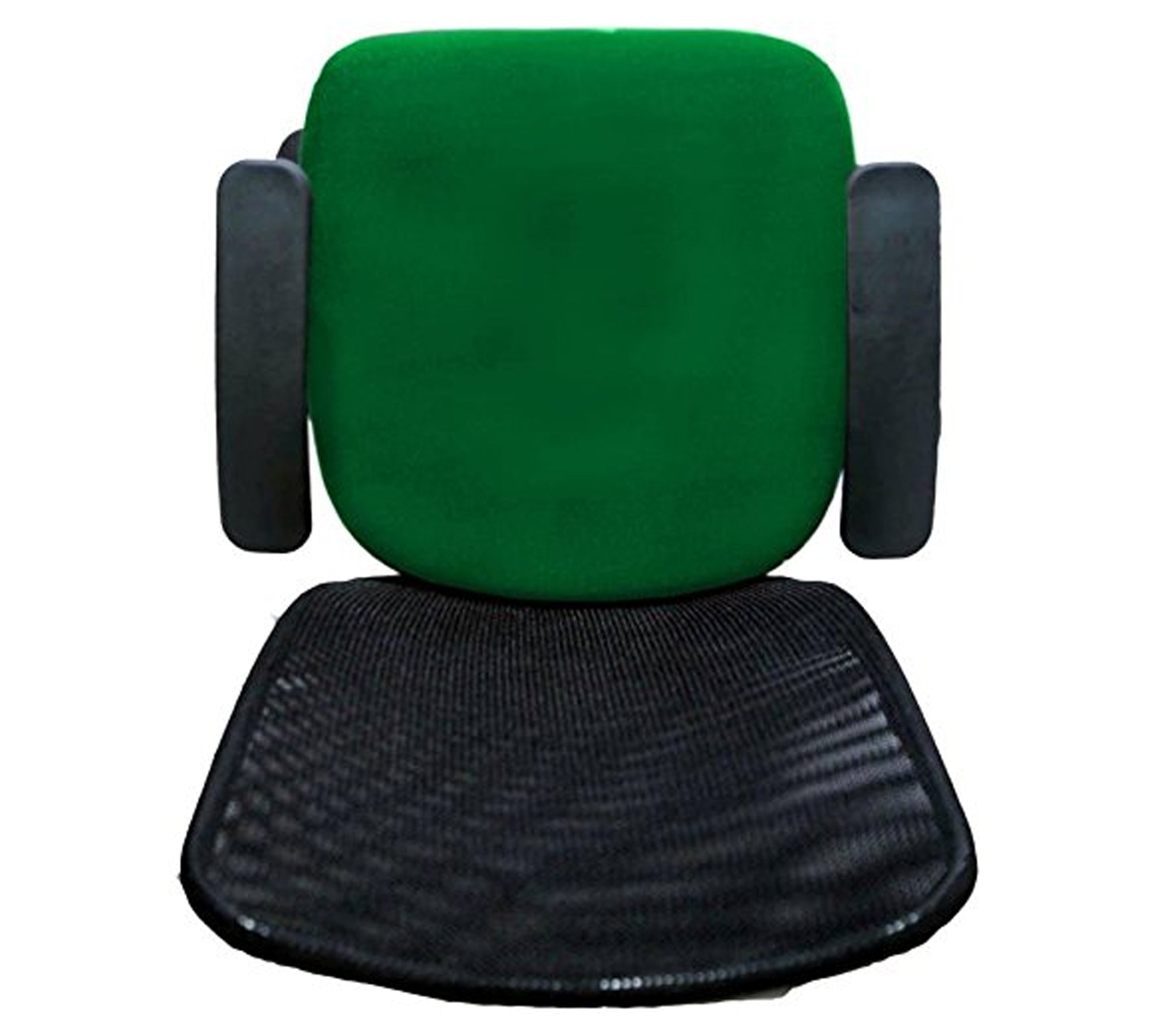 Executive Mid Back Office Chair with Breathable Mesh Back, Fabric Cushioned Seat, Fixed Armrests, Adjustable Swivel Base with Wheels for Office and Home Use
