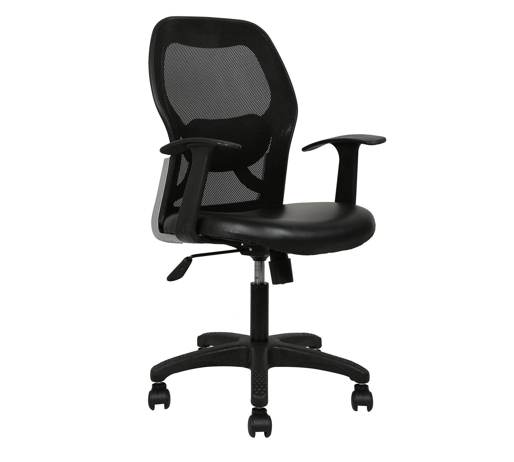 Mid Back Mesh Chair Ergonomic Design with Breathable Back, Cushioned Seat, Adjustable Height and Rolling Base for Home Office Workstation