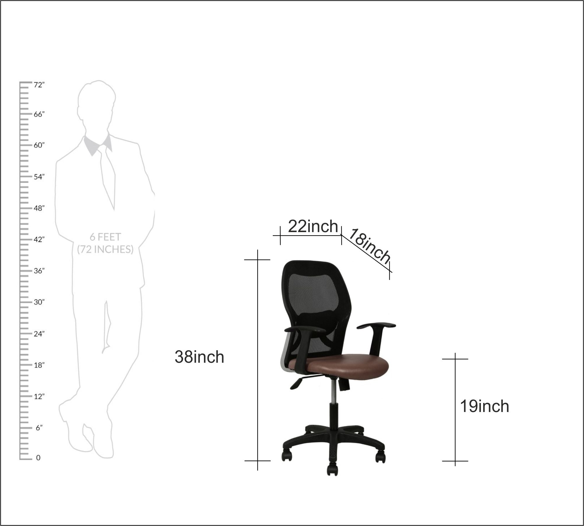 Mid Back Mesh Chair Ergonomic Design with Breathable Back, Cushioned Seat, Adjustable Height and Rolling Base for Home Office Workstation