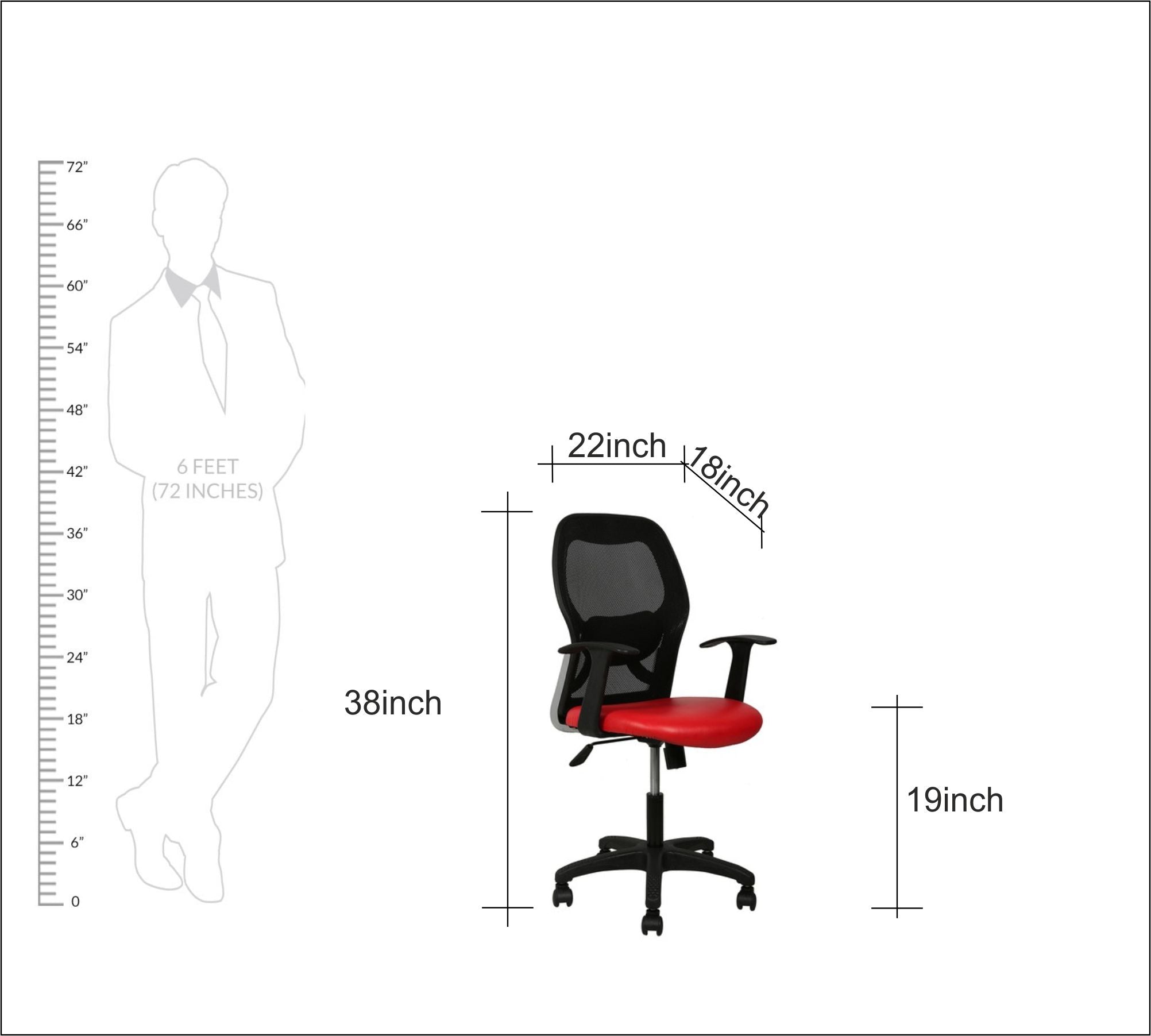 Mid Back Mesh Chair Ergonomic Design with Breathable Back, Cushioned Seat, Adjustable Height and Rolling Base for Home Office Workstation