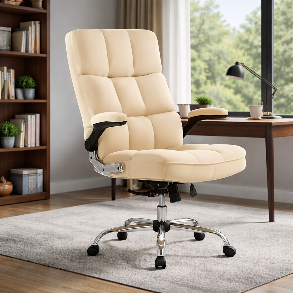 আরামদায়ক ডিরেক্টর অফিস চেয়ার, ভেলভেটে অ্যাডজাস্টেবল আর্মরেস্ট আপহোলস্ট্রি, বস চেয়ার (সুপার সফট)