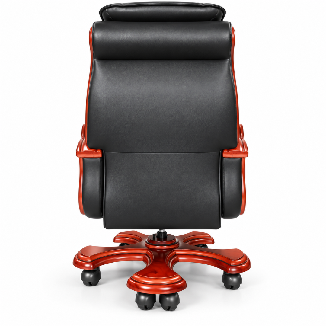High-Back Office Chair with Recliner, Swivel, Adjustable Height, Armrests, and Lumbar Support for Boss / Director