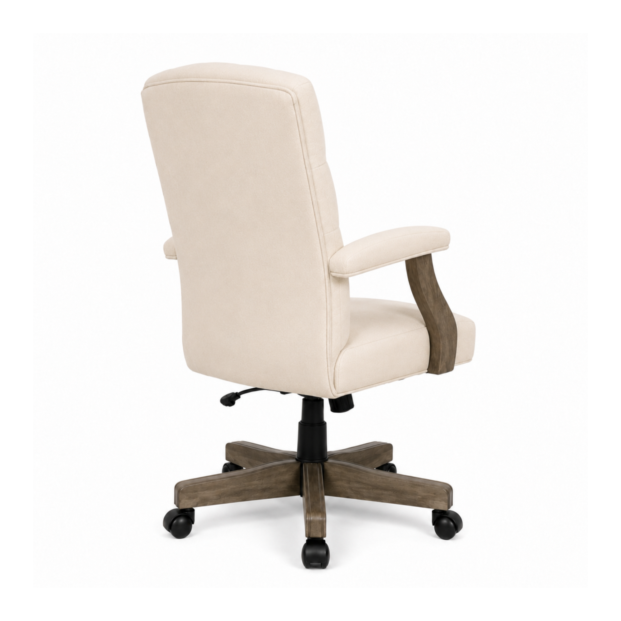 Director office Chair Tufted Design Made in Solid wood with Leatherette Upholstery & Armrest with Height Adjustable Chair