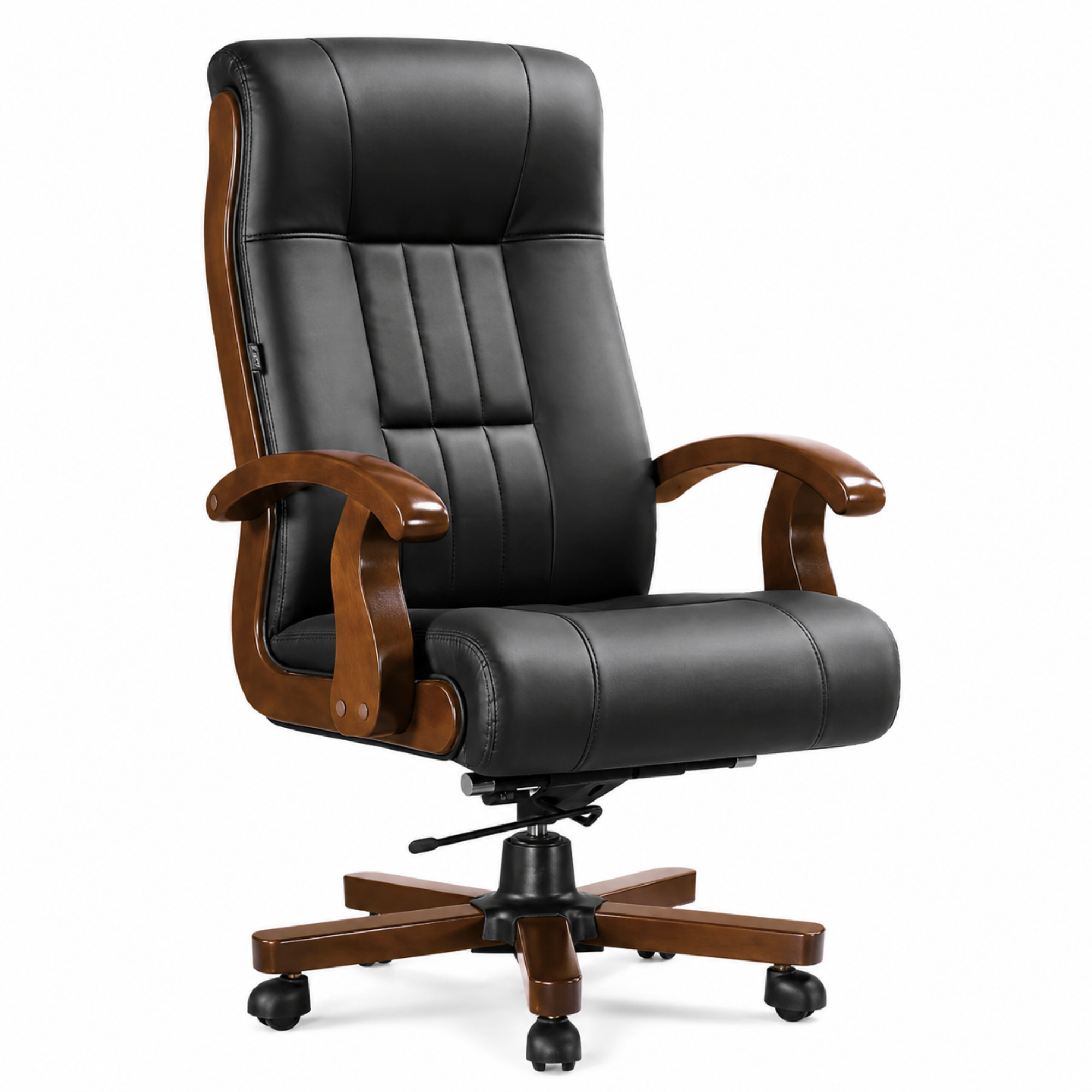 High Back Director Chair for office Luxury Design Made in Plyboard with Leatherette Upholstery & Height Adjustable Best Ergonomic Office Chair