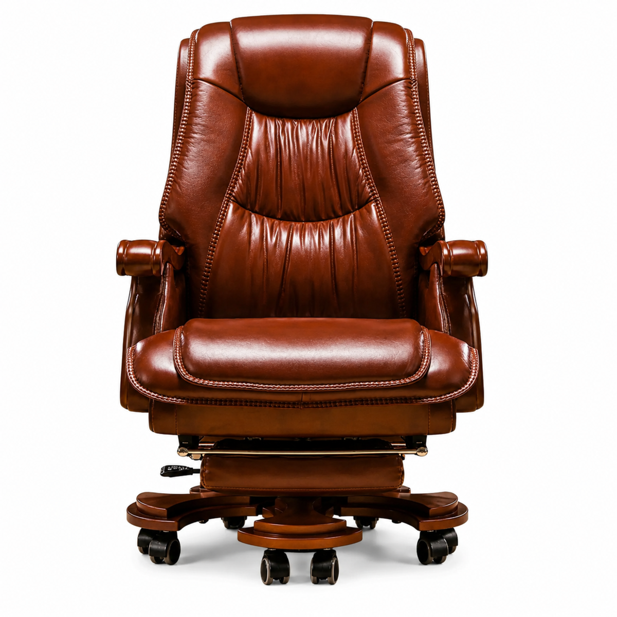 High Back Director Chair for office Luxury Design Made in Plyboard with Leatherette & Recliner & Footrest  Best Ergonomic Office Chair
