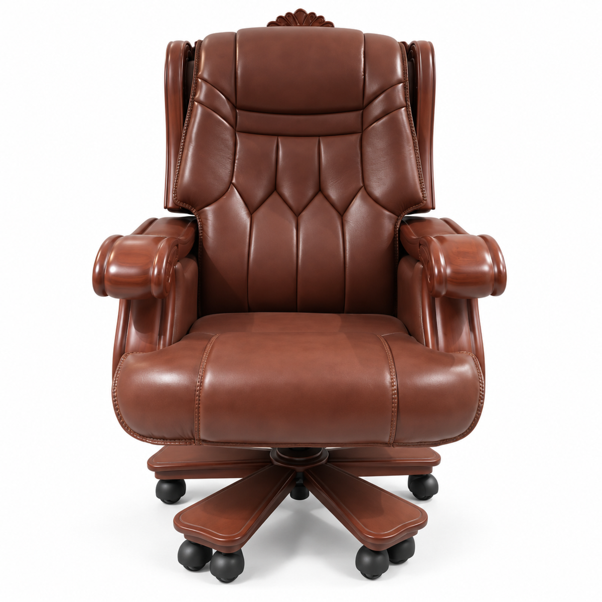 Luxury Director Chair for office Royal Design with Handcrafted & Leatherette & Recliner & Height Adjustable and Revolving Chair