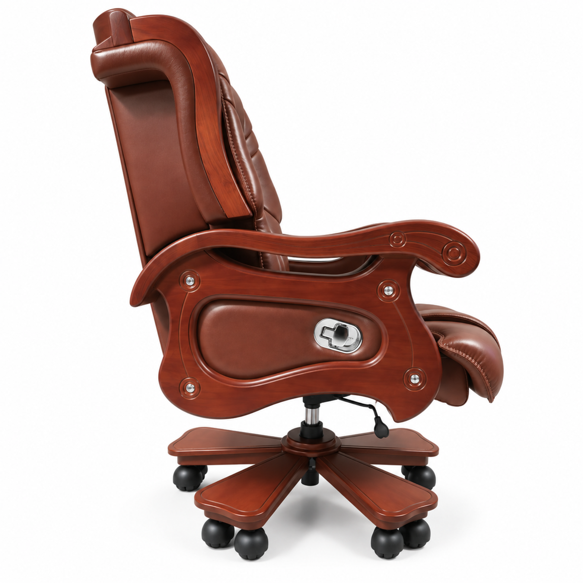 Luxury Director Chair for office Royal Design with Handcrafted & Leatherette & Recliner & Height Adjustable and Revolving Chair