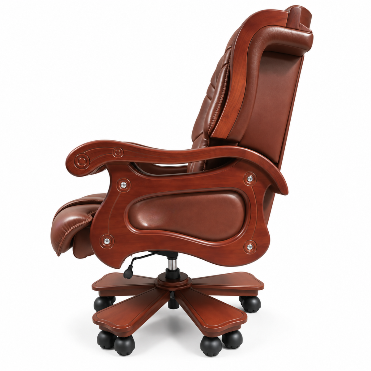 Luxury Director Chair for office Royal Design with Handcrafted & Leatherette & Recliner & Height Adjustable and Revolving Chair