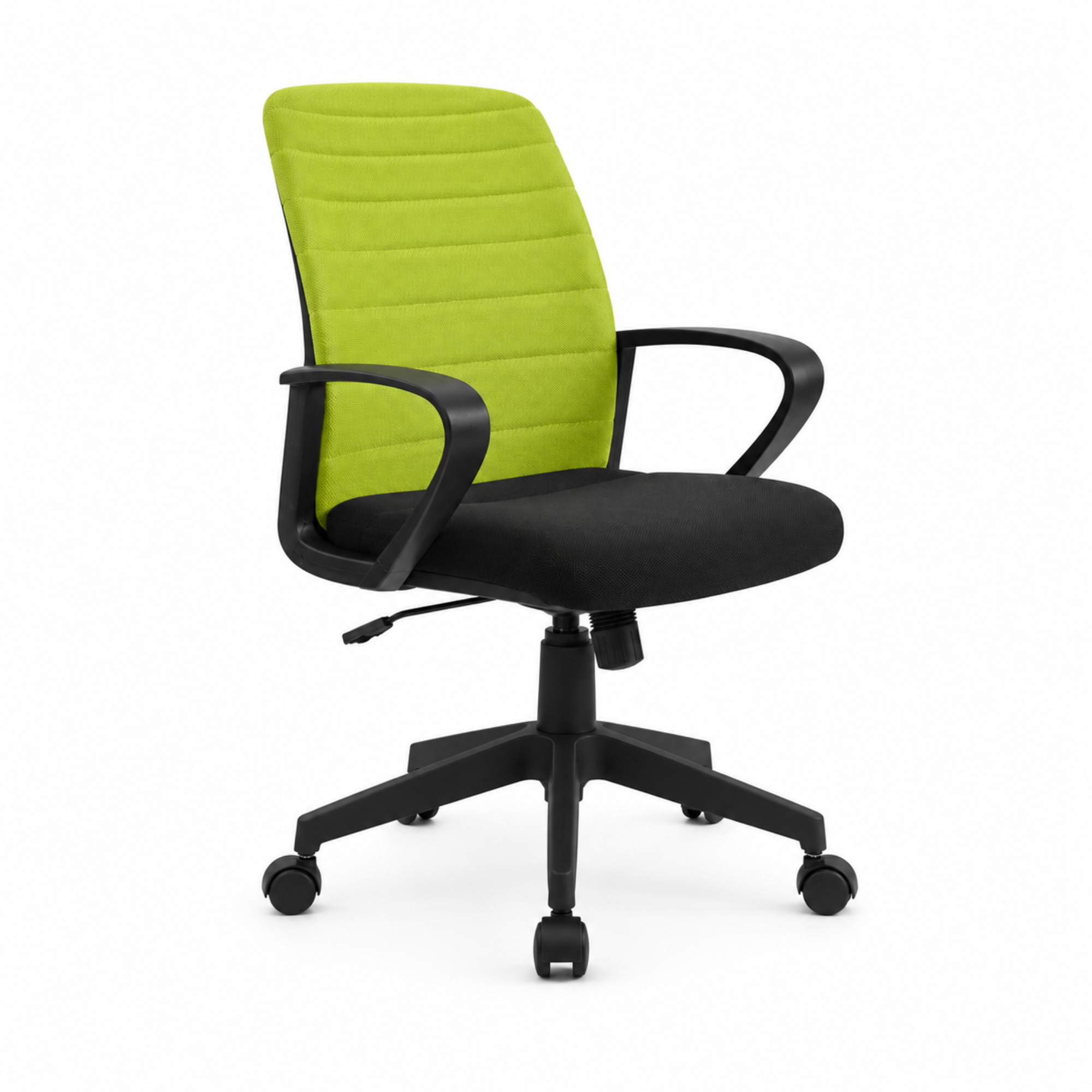 Executive Fabric Office Chair with Ergonomic Design, Cushioned Seat, Fixed Armrests, Swivel Base & Height Adjustment for Office and Workstation Use