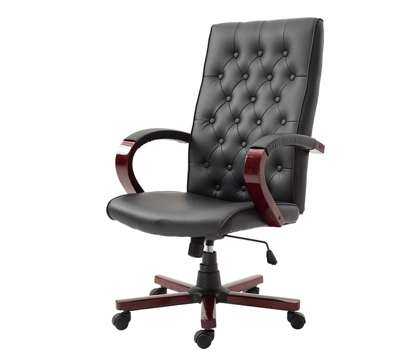 High Back Director Chair Wooden Base